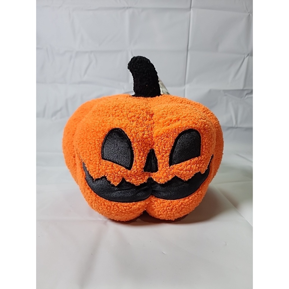 Hyde & Eek Target Orange Pumpkin Pillow Plush Sherpa 2025 Halloween Decor 10x10